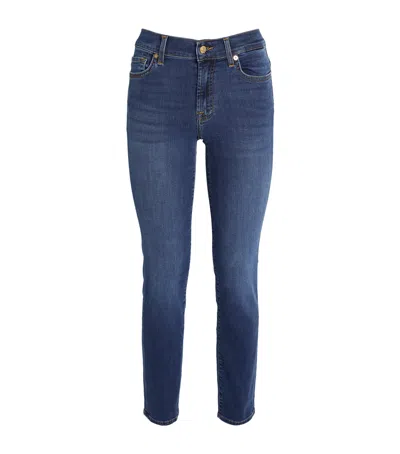 7 For All Mankind Bair Roxanne Slim Jeans In Blue
