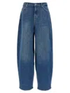 7 For All Mankind Wide Leg Denim Trousers With Five Pockets In Blue