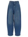 7 For All Mankind Wide Leg Denim Trousers With Five Pockets In Blue