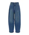 7 For All Mankind Wide Leg Denim Trousers With Five Pockets In Blue