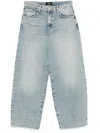 7 For All Mankind Light Wash Straight-leg Jeans With Classic Five-pocket Design In Blue