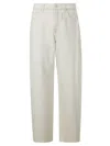 7 For All Mankind Twisted Bonnie Barrel-leg Jeans In White