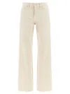 7 For All Mankind Flared Denim Trousers Belt Loops In Neutral