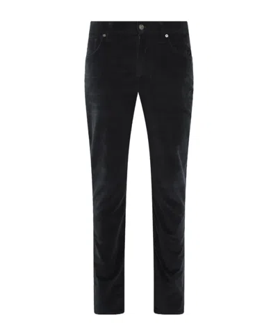 7 For All Mankind Belt-loop Casual Pants In Black