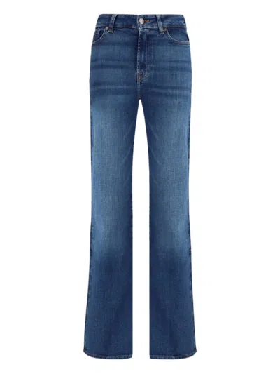 7 For All Mankind Belt-loop Five-pocket Jeans In Blue