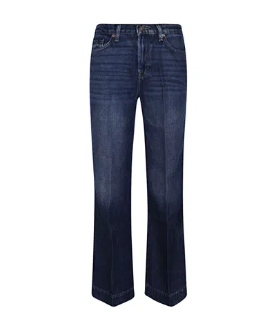 7 For All Mankind Belt-loop Jeans In Black