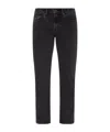 7 For All Mankind Belt-loop Jeans In Black