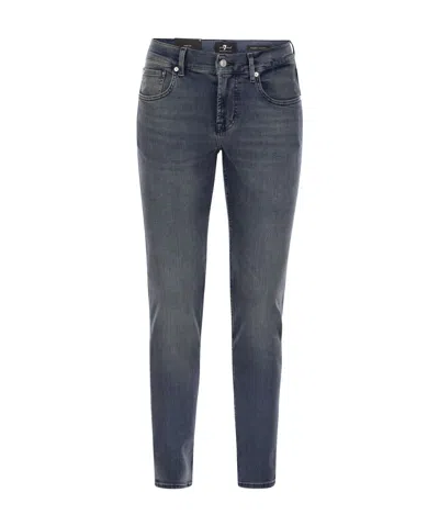 7 For All Mankind Belt-loop Jeans In Black