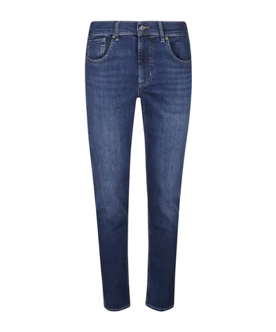 7 For All Mankind Belt-loop Jeans In Blue