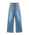 7 For All Mankind Buttoned Wide-leg Jeans In Blue