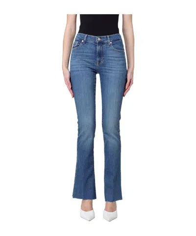 7 For All Mankind Belt Loop Jeans In Blue