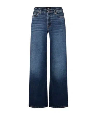 7 For All Mankind Dark Blue Cotton Modal Elastan Jeans