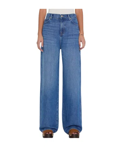 7 For All Mankind Belt-loop Jeans In Blue