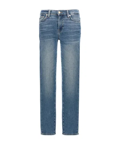 7 For All Mankind Belt-loop Jeans In Blue