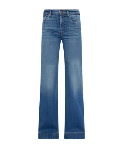 7 For All Mankind Belt-loop Jeans In Blue