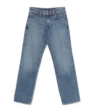 7 For All Mankind Belt-loop Jeans In Blue