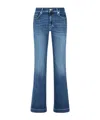 7 For All Mankind Mankind Mid-rise Straight Jeans In Blue