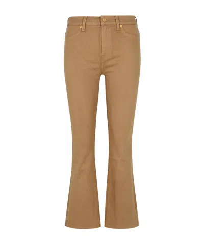 7 For All Mankind Belt-loop Jeans In Brown