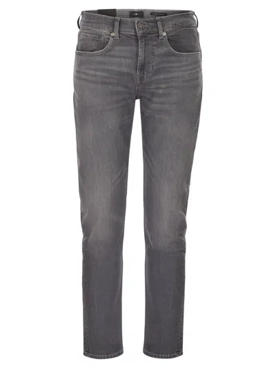 7 For All Mankind Belt Loop Jeans In Gray
