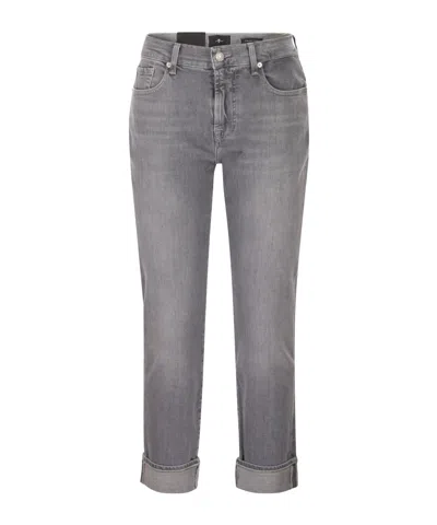7 For All Mankind Belt Loop Jeans In Gray