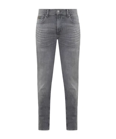 7 For All Mankind Belt-loop Jeans In Gray