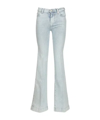 7 For All Mankind Belt Loop Jeans In Green
