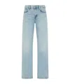 7 For All Mankind Womens Sunset Beach Calie Straight Ankle Cropped Denim Jeans In Lightblue