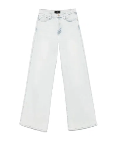 7 For All Mankind Belt Loop Jeans In White