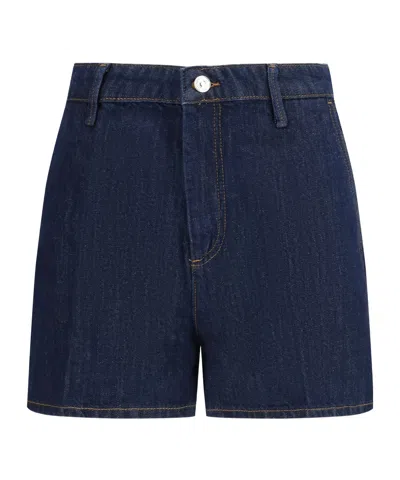 7 For All Mankind Belt Loop Shorts In Blue