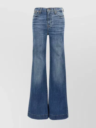 7 FOR ALL MANKIND BELT LOOPS CONTRAST STITCHING FADED WASH