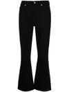 7 For All Mankind Betty Boot Logo-patch Flared Jeans In Black