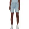 7 For All Mankind Bike Womens Raw Hem Cotton Denim Shorts