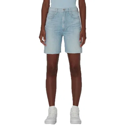 7 For All Mankind Bike Womens Raw Hem Cotton Denim Shorts