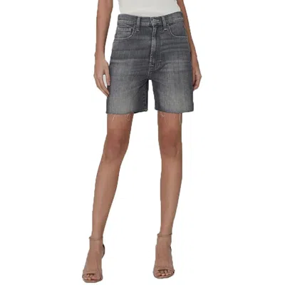7 For All Mankind Bike Womens Raw Hem Cotton Denim Shorts