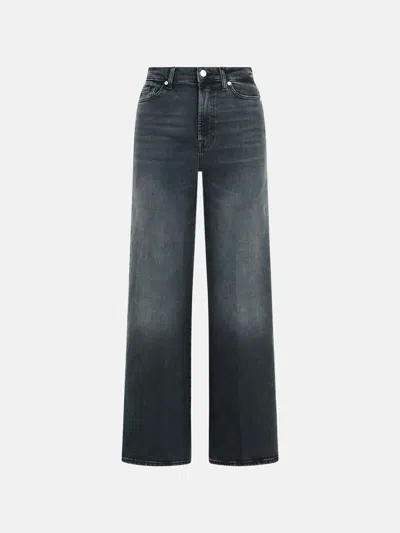7 For All Mankind Black Cotton Blend Jeans