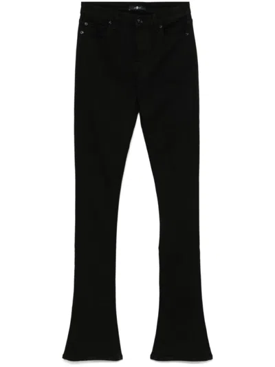 7 For All Mankind Black Stacked Skinny Jeans