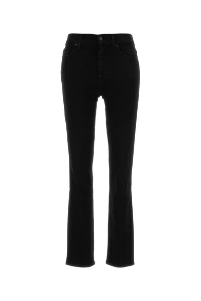 7 For All Mankind Black Stretch Denim Roxanne Jeans