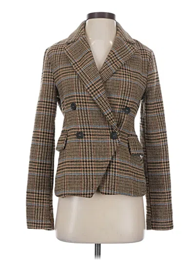 Pre-owned 7 For All Mankind Blazer Jacket In Brown