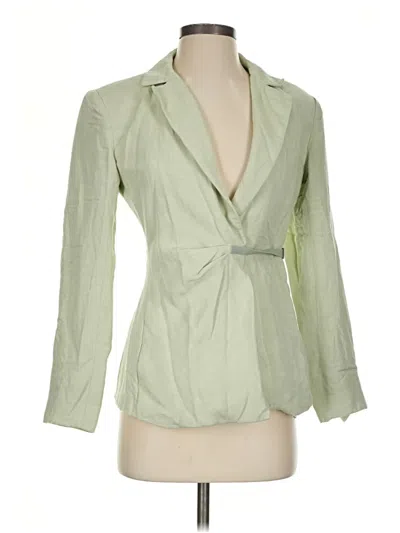 Pre-owned 7 For All Mankind Blazer Jacket In Green