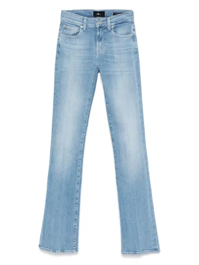 7 For All Mankind Bloom Bootcut Jeans In Blue