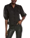 7 For All Mankind Puff Sleeve Blouse In Multi