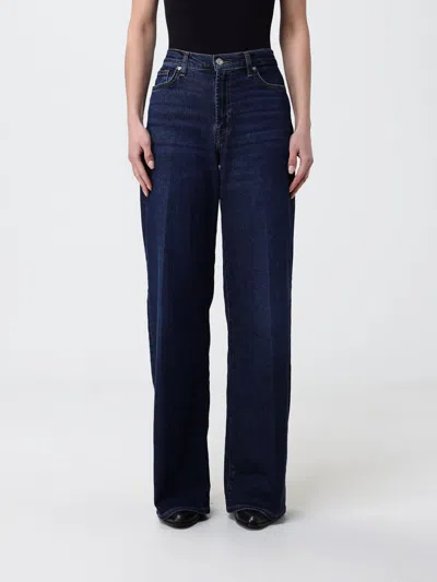 7 For All Mankind Stretch Denim Palazzo Jeans In Blue