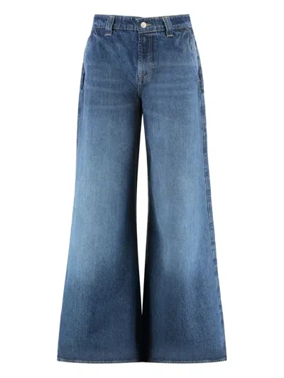 7 For All Mankind Willow Palazzo Wide Leg In Multi
