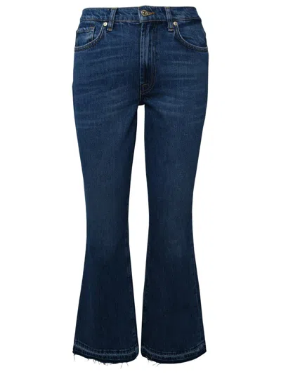 7 For All Mankind Blue Cotton Jeans