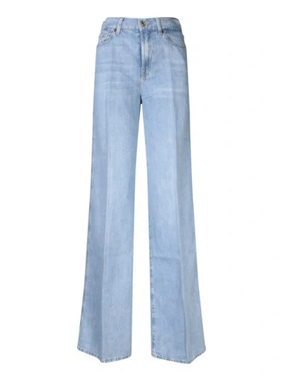 7 For All Mankind Blue Cotton Jeans