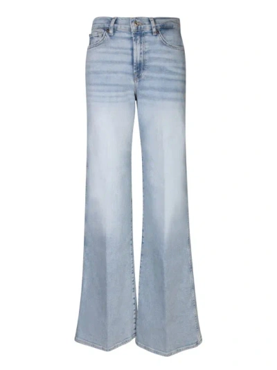 7 FOR ALL MANKIND BLUE FLARED JEANS