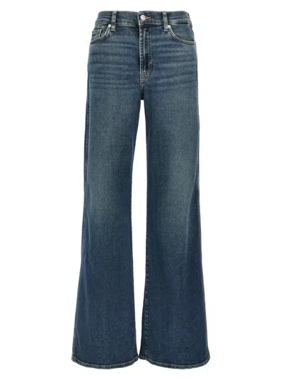 7 FOR ALL MANKIND BLUE LOTTA FLARED JEANS