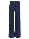 7 For All Mankind High-waisted Wide-leg Denim Jeans With Relaxed Fit In Blue