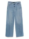 7 For All Mankind Blue Lotta Wide-leg Denim Jeans In Blue