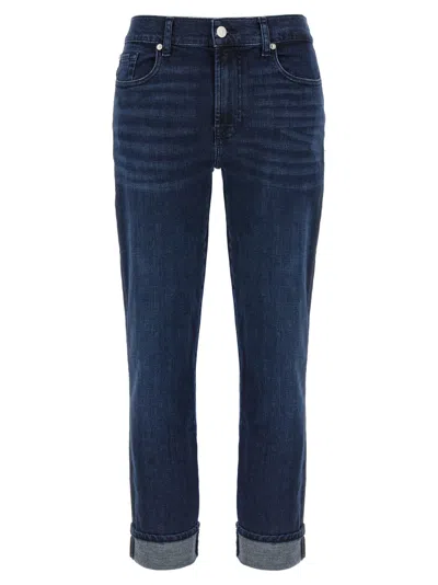 7 FOR ALL MANKIND BLUE RELAXED SKINNY JEANS